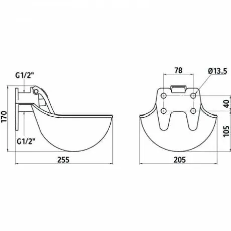 Abreuvoir en fonte à palette Abrivert