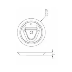 Anneau d'ancrage et attache - acier et plastique