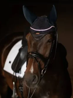 Bonnet anti-mouches anti bruit Modern Dark Ocean - Equestrian Stockholm