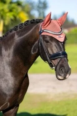 Bonnet anti-mouches Modern Coral - Equestrian Stockholm