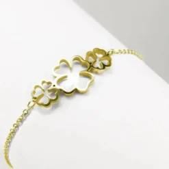 Bracelet avec trèfles à quatre feuilles - Ponytail & Co