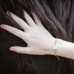 Bracelet trèfle à quatre feuilles - Ponytail & Co