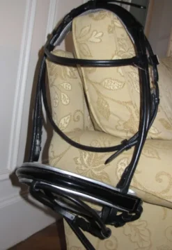 Bridon cuir rond argent EquiT