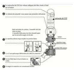 Cartouche CO2 de 48CC pour gilet airbag Hit-air