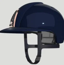 Casque CROMO 2.0 Polish Bleu Rose Gold visière POLO - KEP ITALIA