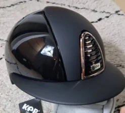 Casque CROMO 2.0 Polish Noir Rose Gold visière POLO - KEP