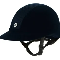 Casque microsuède SP8 PLUS Marine - Charles Owen - Protection optimale