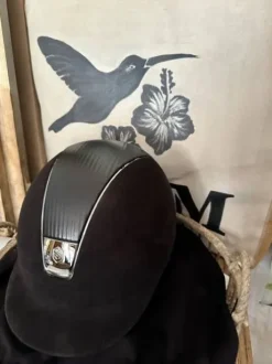 CASQUE SAMSHIELD NOIR CUIR ET ALCANTARA