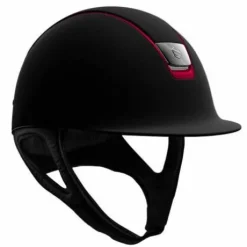 Casque Samshield Shadowmatt avec liseré rouge metallic