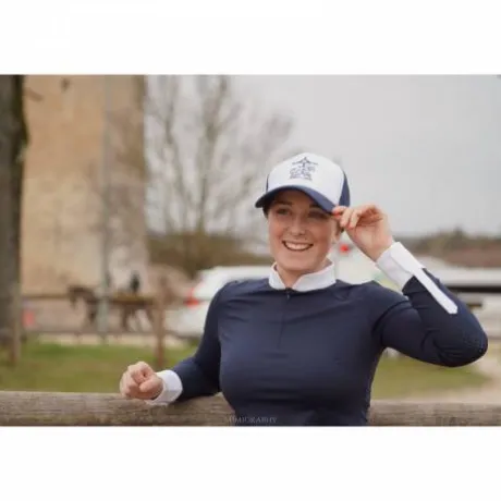 Casquette style trucker bicolore - JU & PA - Broderie glitter