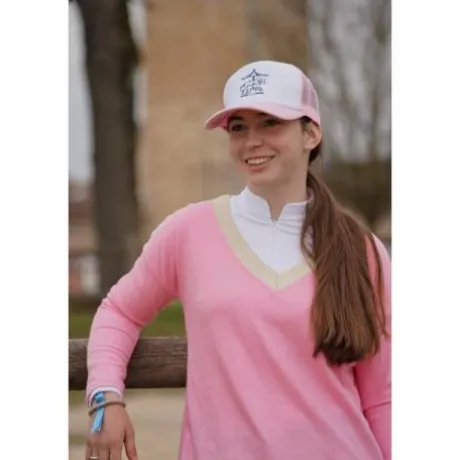 Casquette style trucker bicolore - JU & PA - Broderie glitter