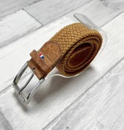 Ceinture Grand Prix Gold/Camel - Melca Paris