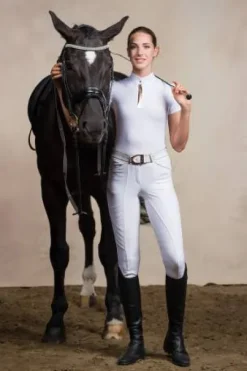 Chemise de concours à manches longues ROSE GOLD - Cavalliera - Tissu respirant