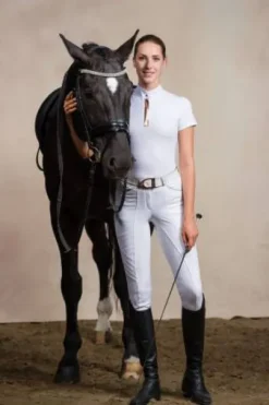 Chemise de concours courte ROSE GOLD - Cavalliera - Détails en or rose