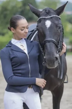 Chemise de concours courte ROSE GOLD - Cavalliera - Détails en or rose