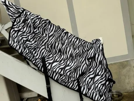 Couverture nid d’abeille poney