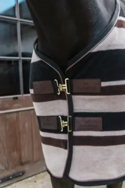 Couverture séchante Heavy marron/beige rayée - Kentucky