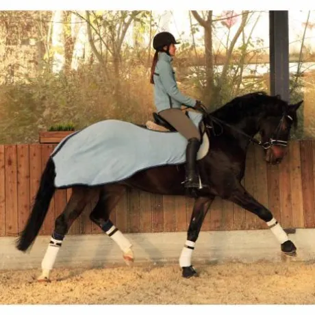 Couvre-reins polaire séchant bleu ciel - JMR