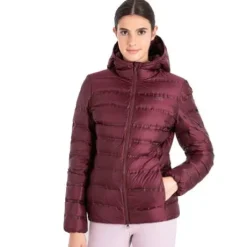 Doudoune Equiline Bordeaux en duvet d'oie
