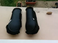 Ensemble guêtre + protège boulet moumoute noir neuf