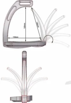Etriers Air Safety système junior - Jin Stirrup - Aluminium léger