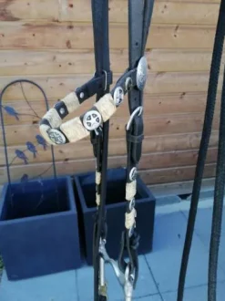 FILET WESTERN PONEY CUIR NOIR