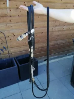 FILET WESTERN PONEY CUIR NOIR