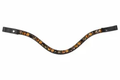 Frontal anatomique avec strass - HKM - cuir de qualité