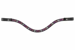 Frontal anatomique avec strass - HKM - cuir de qualité