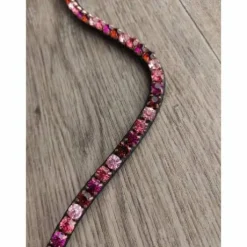 Frontal avec strass Fine Line - Equine Concept - Rose