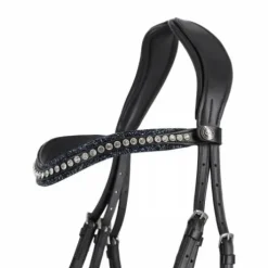 Frontal en cuir Skye - QHP - Bouton pression