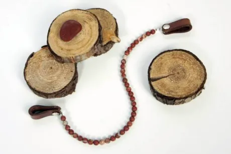 Frontal jaspe rouge - Horse Remedy - Cuir en V