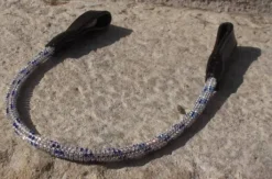 Frontal rond strass blancs et bleu roi