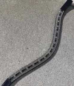 Frontal strass - noir, gris et blanc