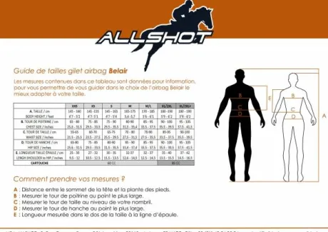 Gilet airbag Belair adulte Allshot