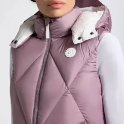 Gilet sans manches à capuche Lilas - Cavalleria Toscana - Matelassé léger