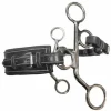 Hackamore cuir petites branches nez rectangle - Jump'in - Inox