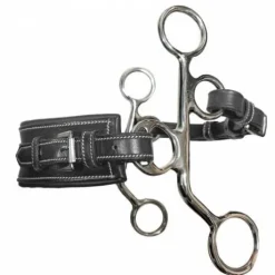 Hackamore PONEY cuir nez rectangle - Jump'in - 16,5 cm