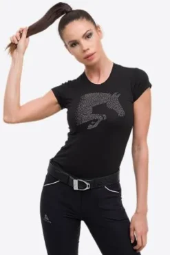 Haut d'équitation en coton à manches courtes - Cavalliera