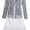 Impermeable transparent avec fente HKM