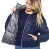 Janari Veste Puffer - Navy/Silver