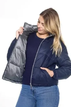 Janari Veste Puffer - Navy/Silver