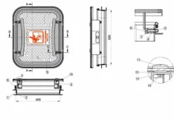 Lanterneau en verre 500x400 - Aluminium