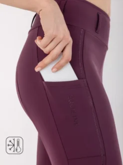 Legging hiver taille haute Knee grip - Equiline - Doublé micropolaire