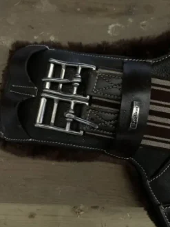 LeMieux - sangle bavette « mouton » cuir marron - 45cm