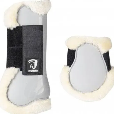 Lot guêtres et protège-boulets fausse fourrure - Horka