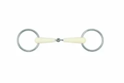 Mors à anneaux simple brisure - Happy Mouth - acier inoxydable