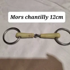 Mors chantilly avec embout vert simple brisure 12cm