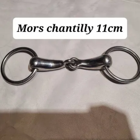 Mors chantilly metal simple brisure 11cm