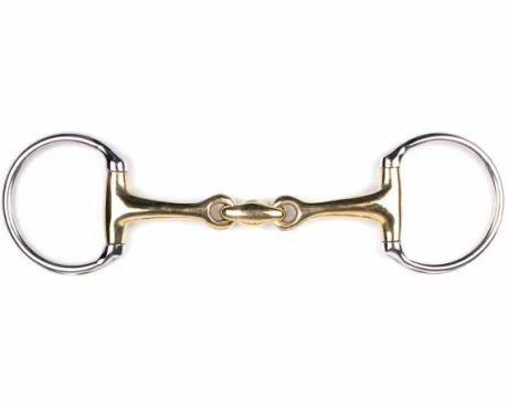 Mors olive double brisure maillechort - QHP - confort optimal